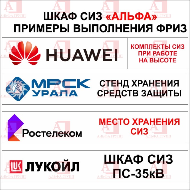 Шкаф СИЗ "Альфа-2" (расцветка "ГАЗПРОМ", цвет: голубой, серый) из стали с полимерным покрытием для энергоустановок.